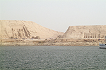 Both Abu Simbel temples viewed from Lake Nasser
