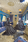 Interior of restored Victorian Railway Carriage