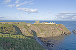 Dunnottar Castle seen over Old Hall Bay