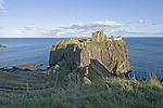 Dunnottar Castle and rocky outcrop link to land