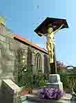 St Margarets Nethergait and famous golden state of Christ on the Cross