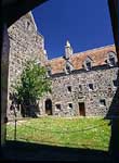Duart Castle framed in entrance door in this summer photo