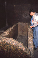 Cheops Sarcophagus in Ancient Egypts largest pyramid