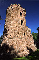 Unusual photograph of Huntly Castle Tower in Aberdeenshire